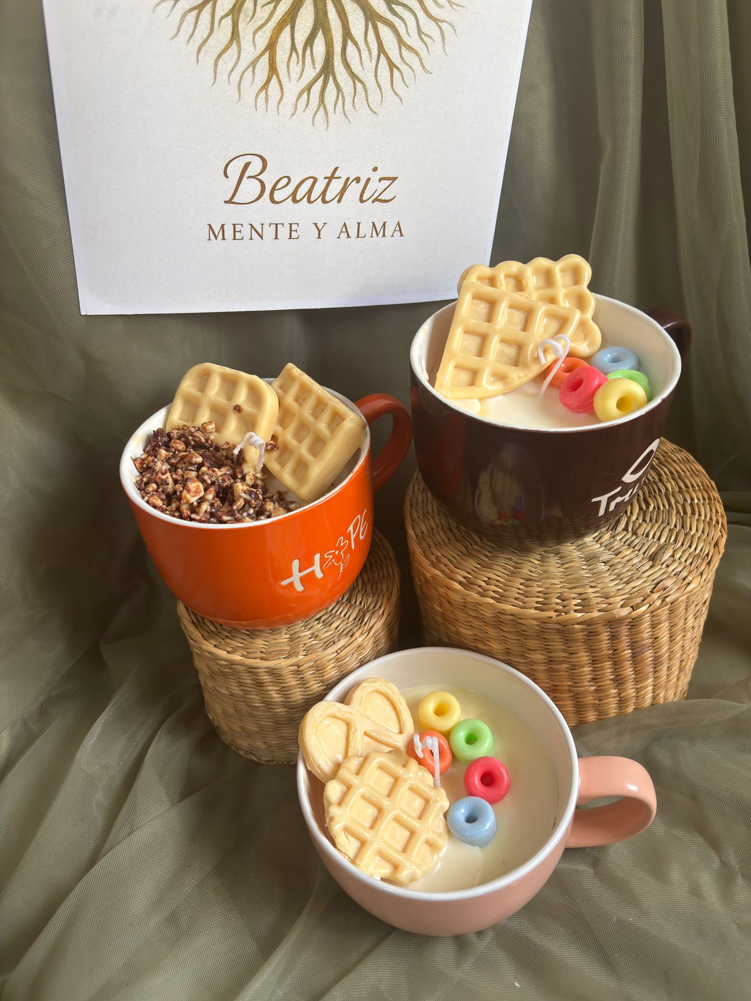 Velas tazones desayuno