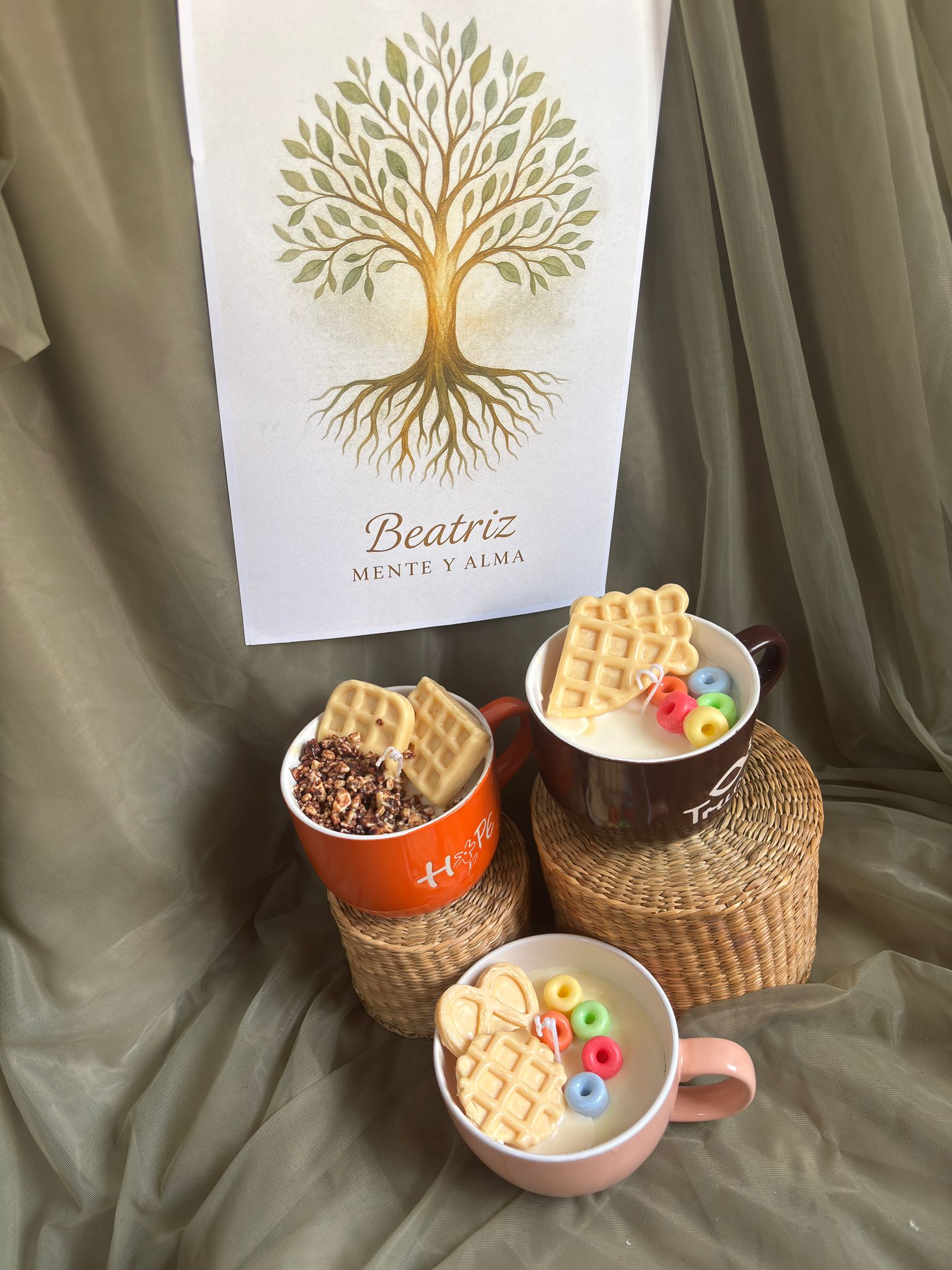 Velas tazones desayuno
